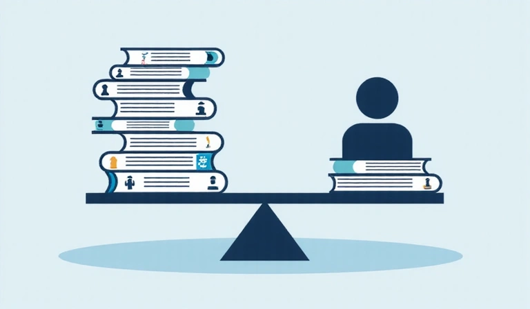 A balanced scale with legal documents on one side and a person's data on the other, symbolizing the legal basis and legitimate interest for data processing.