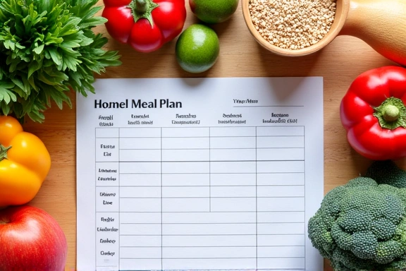 Tavolo con ingredienti freschi e ricette per piano alimentare